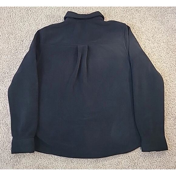 True Religion Lurex Black Polar Fleece Shacket Jacket for Men Size M - Picture 2 of 8